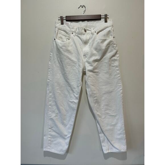 GAP Women's White Barrel Leg Jeans - Picture 3 of 7